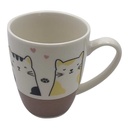 Taza de loza 300ml, varios diseños de gatos