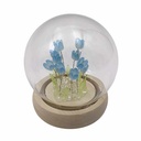 Adorno de mesa, bola flores con luz, en caja