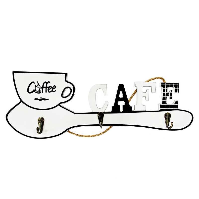 Perchero de MDF, 3 ganchos, en bolsa