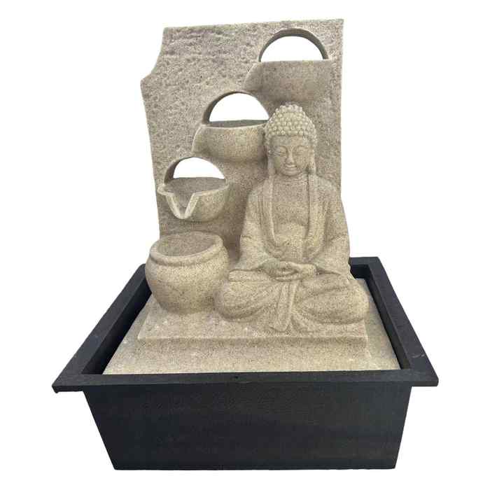 Fuente de agua, de resina, Buda, en caja