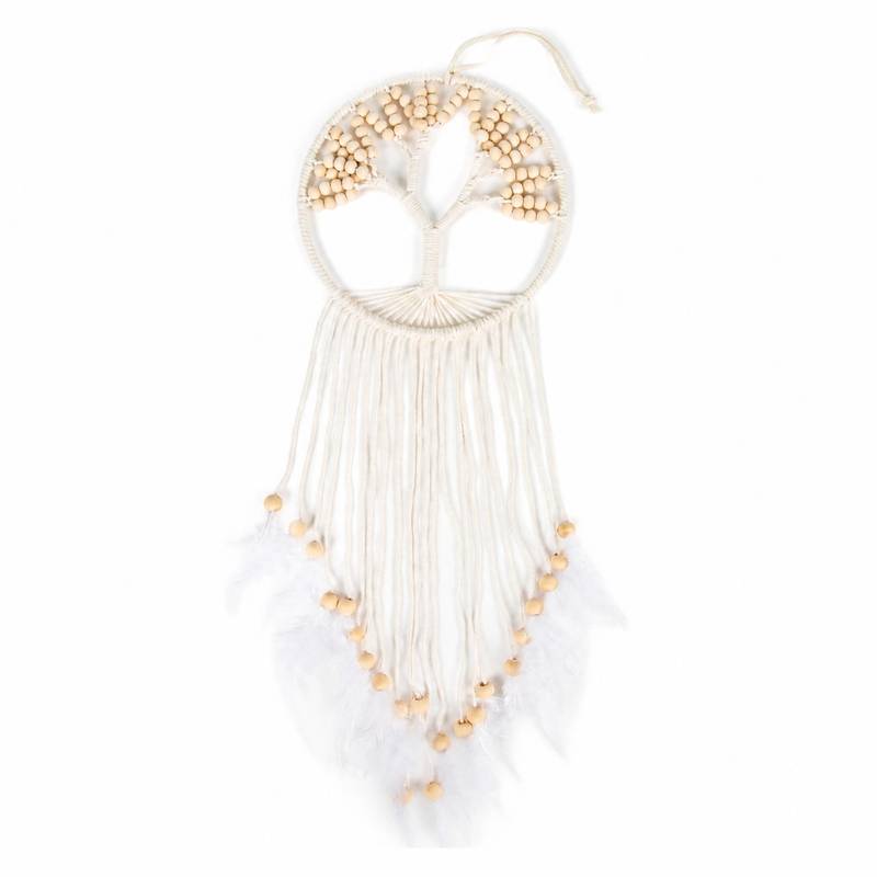 Atrapasueños tejido macramé, con cuentas