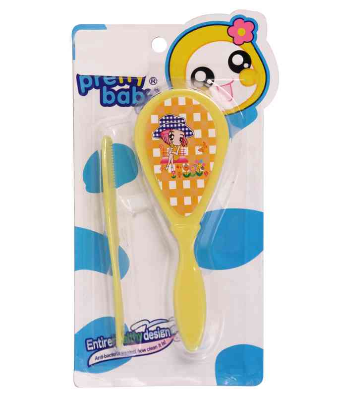 [HC0498] Cepillo y peine para bebé, en blister, varios colores