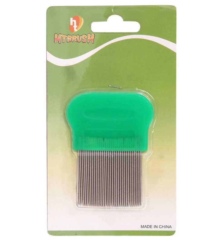 [HC0516] Peine para piojos de metal, en blister, PACK x12