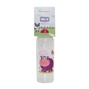 Mamadera de plástico, 250ml en cartón, MI-K, varios diseños