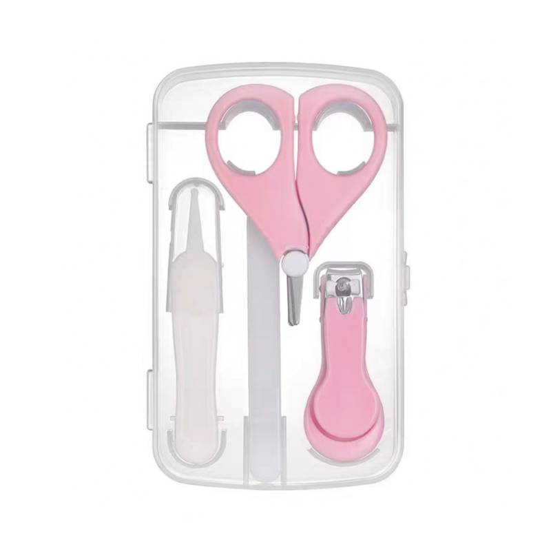 [HC1401] Set de manicuría para bebé, 4 piezas, en caja de plástico, 2 colores