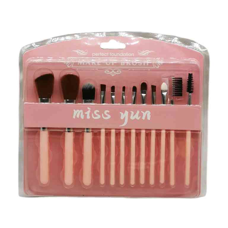 [HC1437] Pincel de maquillaje x12, en blister varios colores
