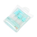 Frasco para viaje x3 en sobre de PVC, varios colores