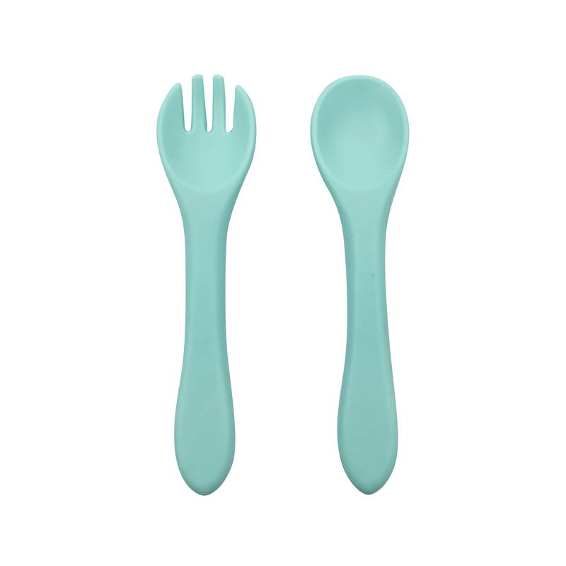 [HC1519] Cubiertos infantiles de silicona x2, 2 colores