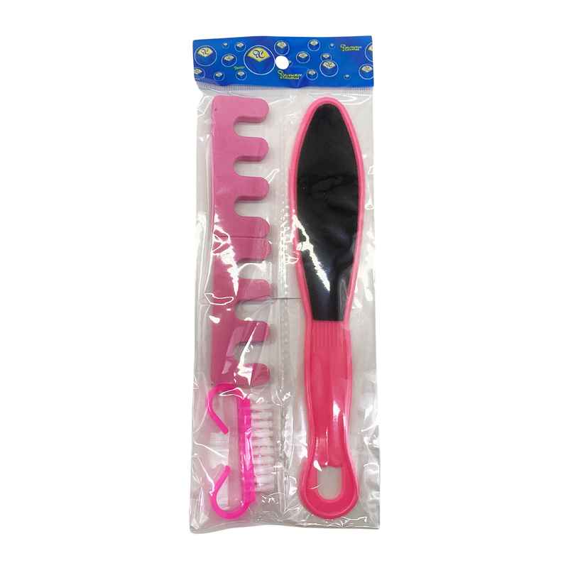 Set de pedicuría, 4 piezas, en bolsa, varios colres