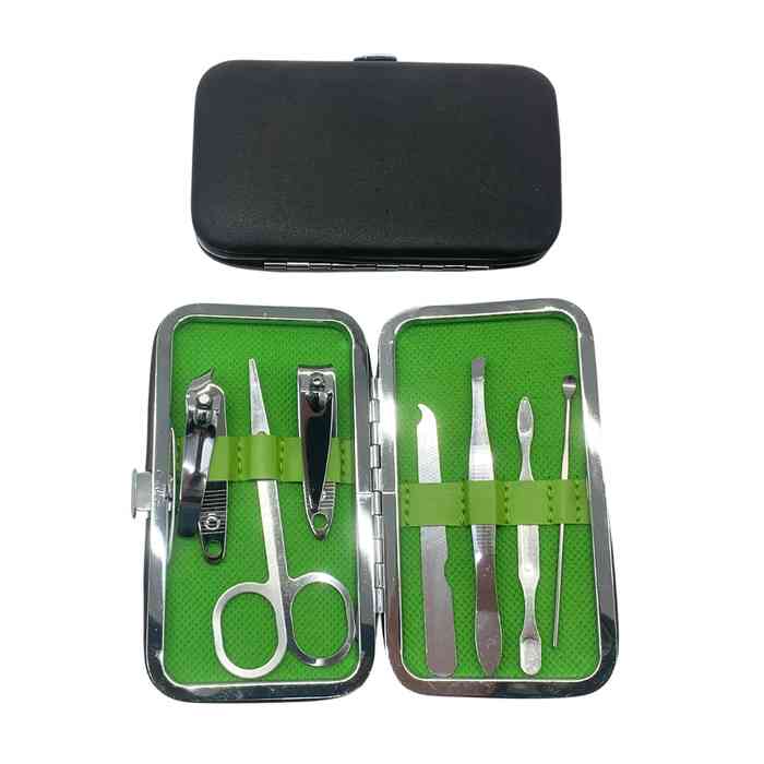 [HC1558] Set de manicuría, 7 piezas, en estuche, en caja