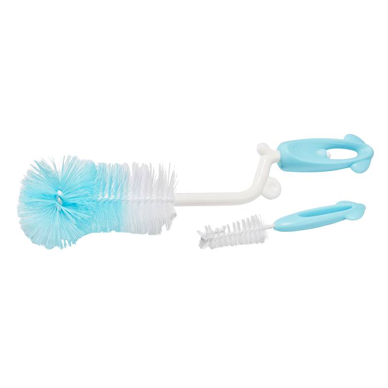[HC1663] Cepillo limpia mamadera x2, en caja PVC, 2 colores MOMEASY
