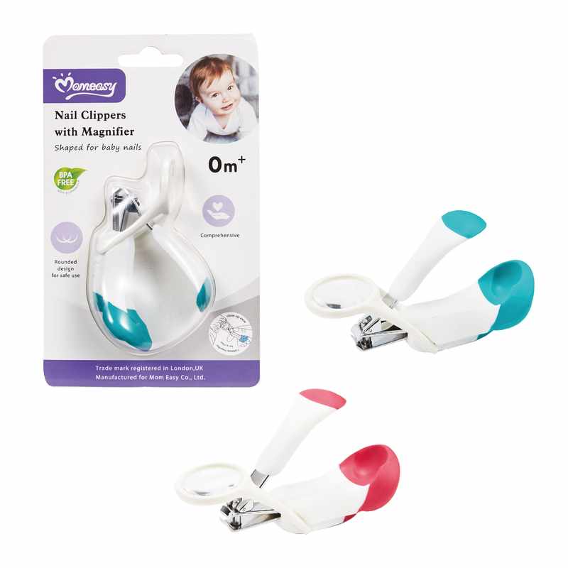 [HC1670] Cortauñas infantil con lupa en blister, 2 colores MOMEASY