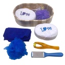Esponja para baño, esponja exfoliante y accesorios, varios colores