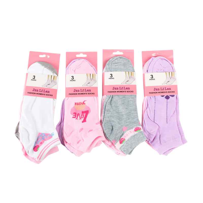 [HC1869] Medias infantiles cortas, varios diseños de nena, talle grande, PACK x12