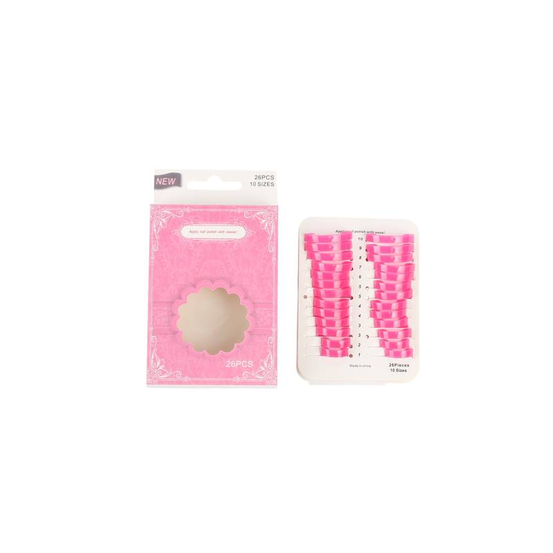 [HC1875] Protector de uñas, para esmaltado, de plástico, 26 unidades, 10 tamaños en caja