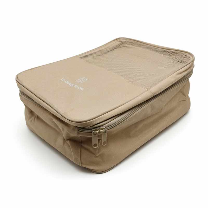 [HC1884BG] Neceser para viaje de tela, ideal para zapatos, Berlina Travel BEIGE