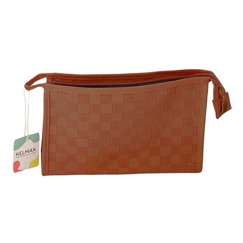 [HC1886MR] Neceser de PU con cierre MARRON Kelmax