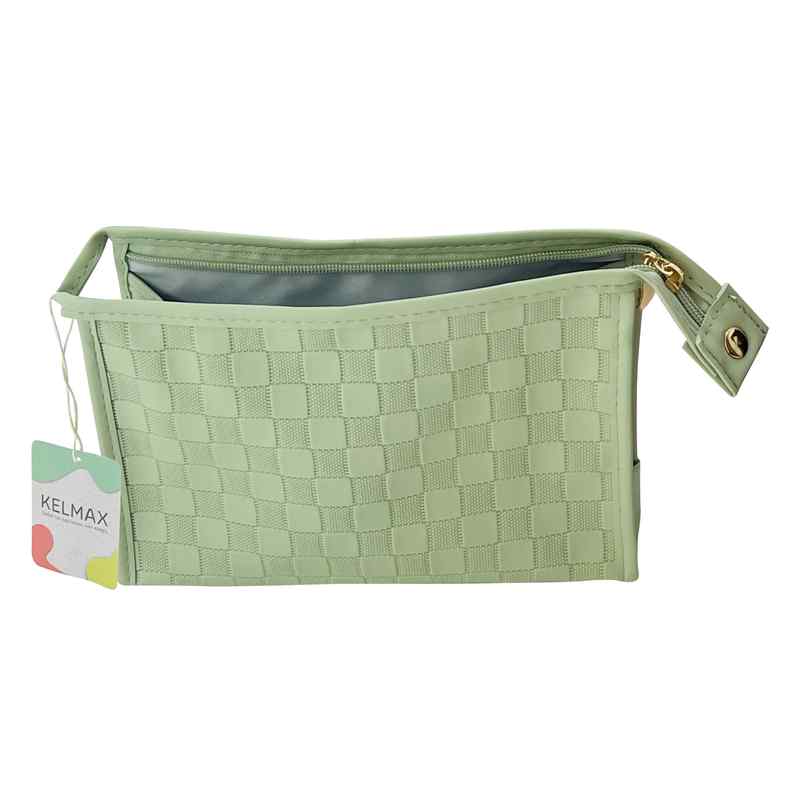 Neceser de PU con cierre VERDE Kelmax