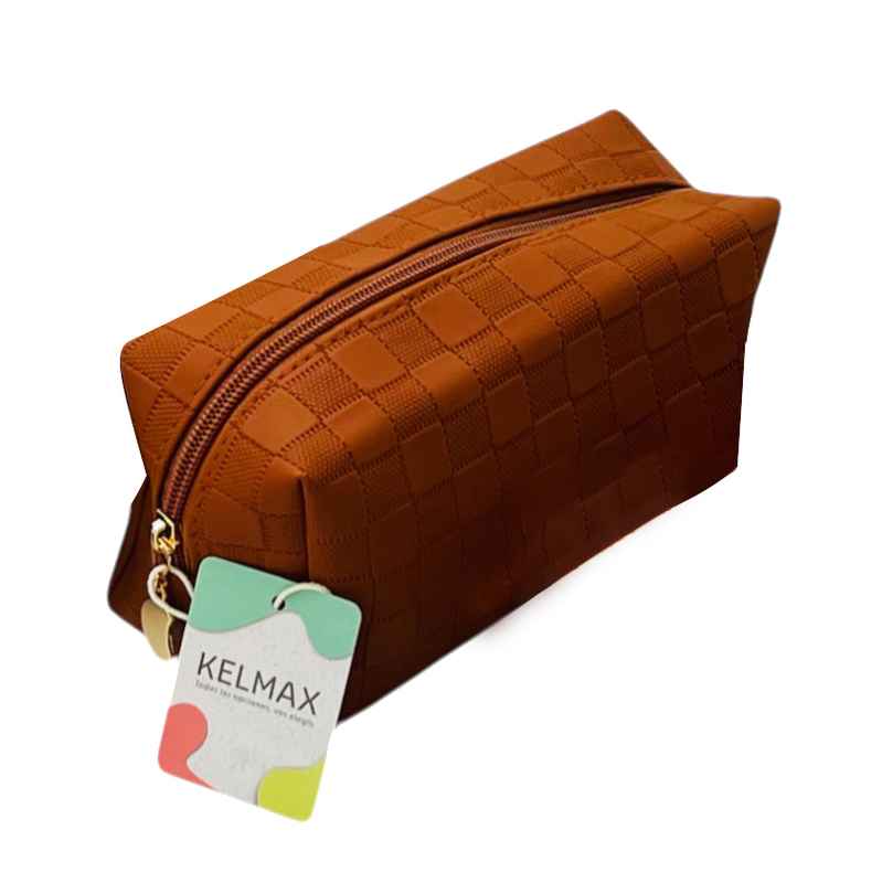 [HC1888MR] Neceser de PU con cierre MARRON, Kelmax