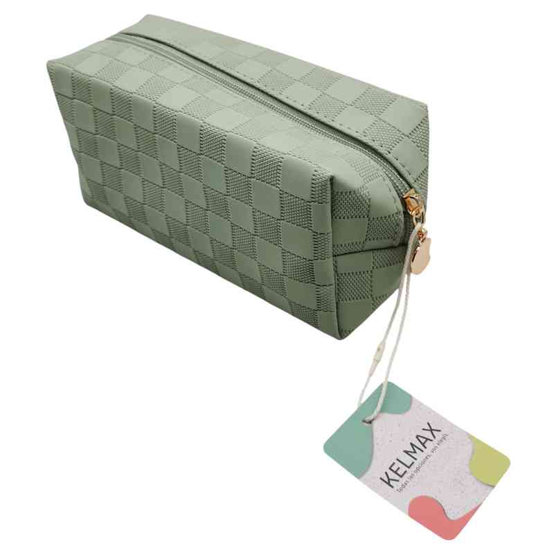 Neceser de PU con cierre VERDE, Kelmax