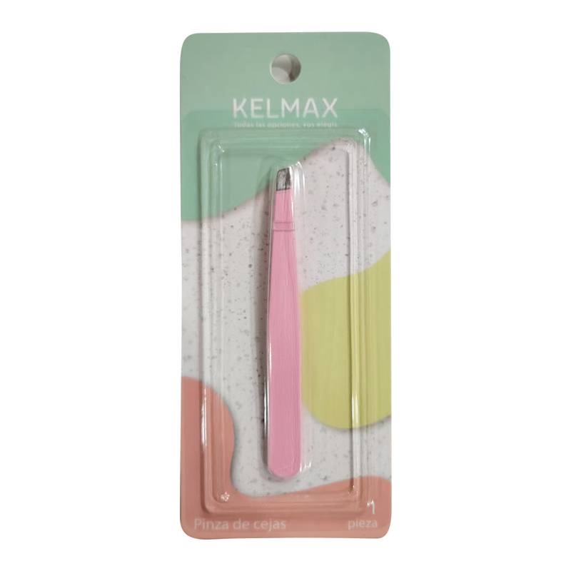[HC1890] Pinza de cejas recta, en blister, Kelmax