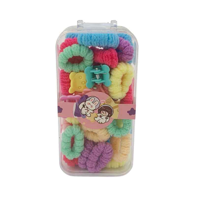 [HC1910] Gomitas para pelo, en caja de plástico, PACK x12, varios colores