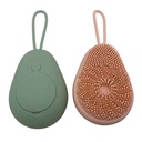Esponja exfoliante de silicona, con depósito de jabón, 2 colores