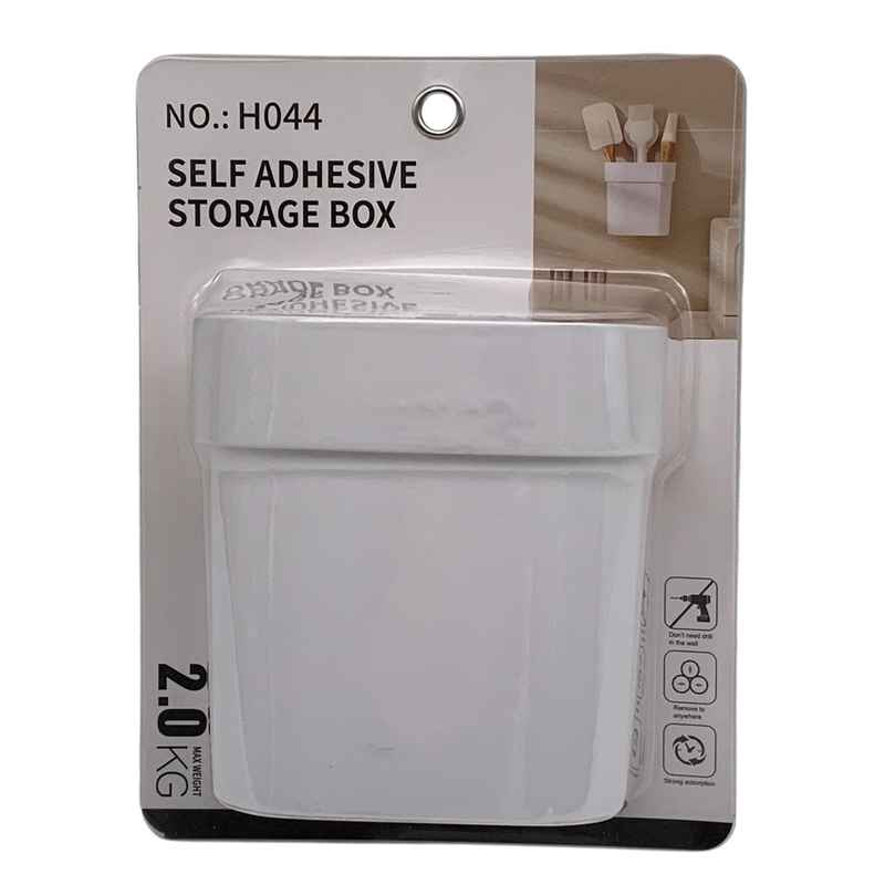 [HC1971] Organizador de plástico autoadhesivo para pared, en blister