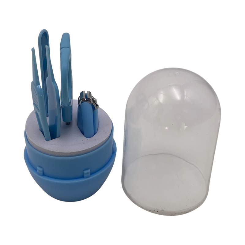 [HC1996] Set de manicuría para bebé, 5 piezas, en caja de plástico, 2 colores