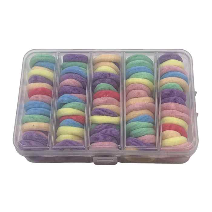 Gomitas para pelo, colores surtidos, en estuche de plástico, PACK x12