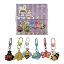 Llavero de resina animales x6, PACK x12