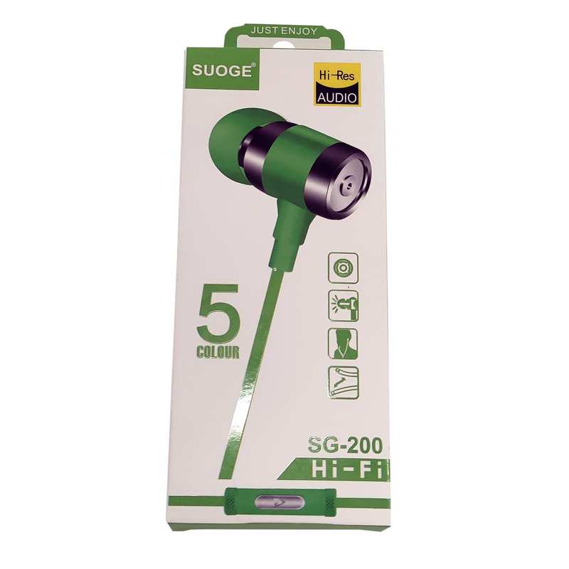 [HE1286] Auriculares con micrófono, en caja, varios colores