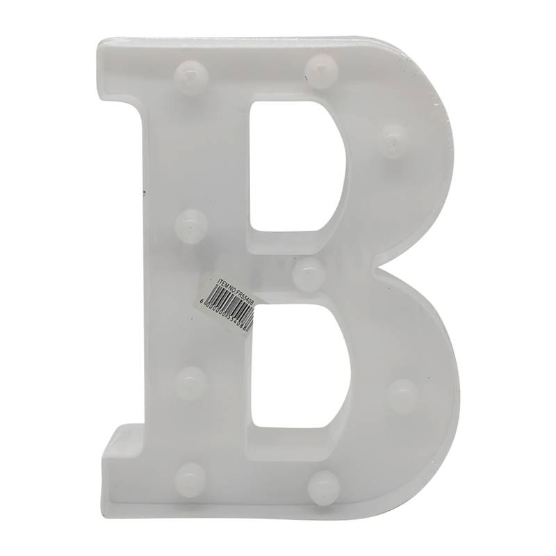 Lámpara led letra B 7 led, 2AA