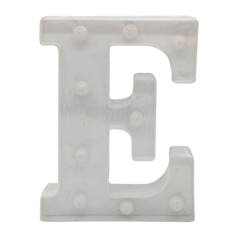 [HE1503E] Lámpara led letra E 7 led, 2AA