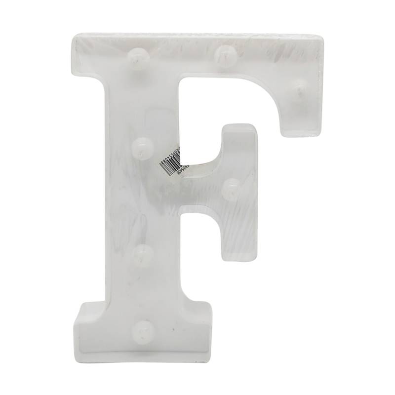 Lámpara led letra F 7 led, 2AA