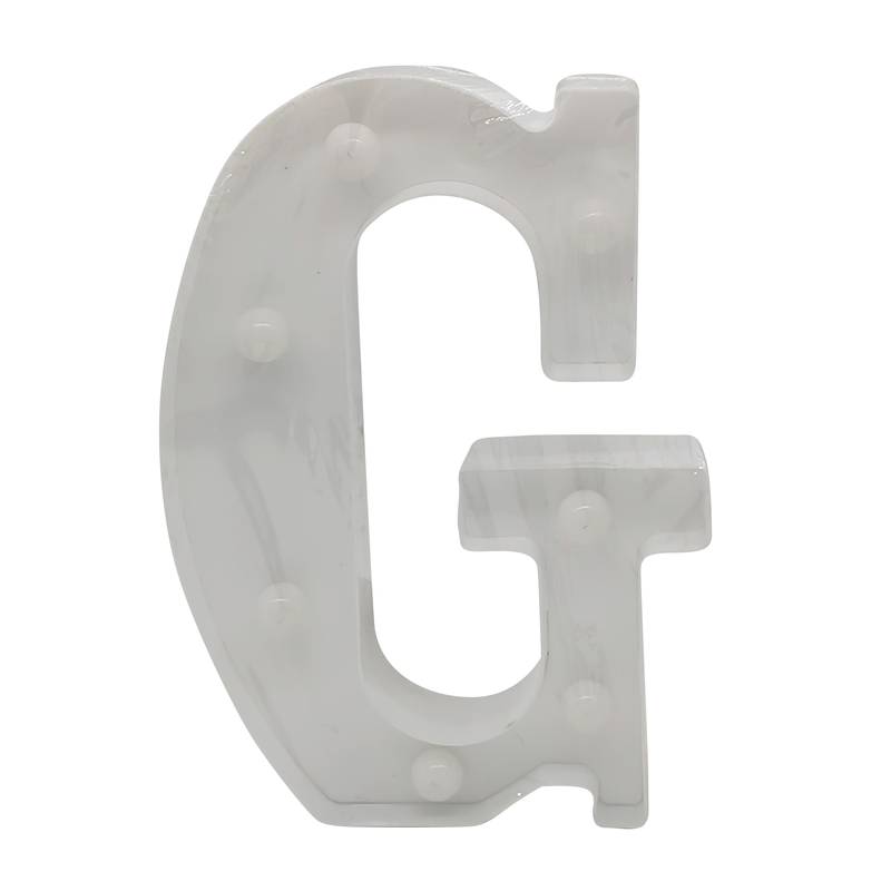 Lámpara led letra G 7 led, 2AA