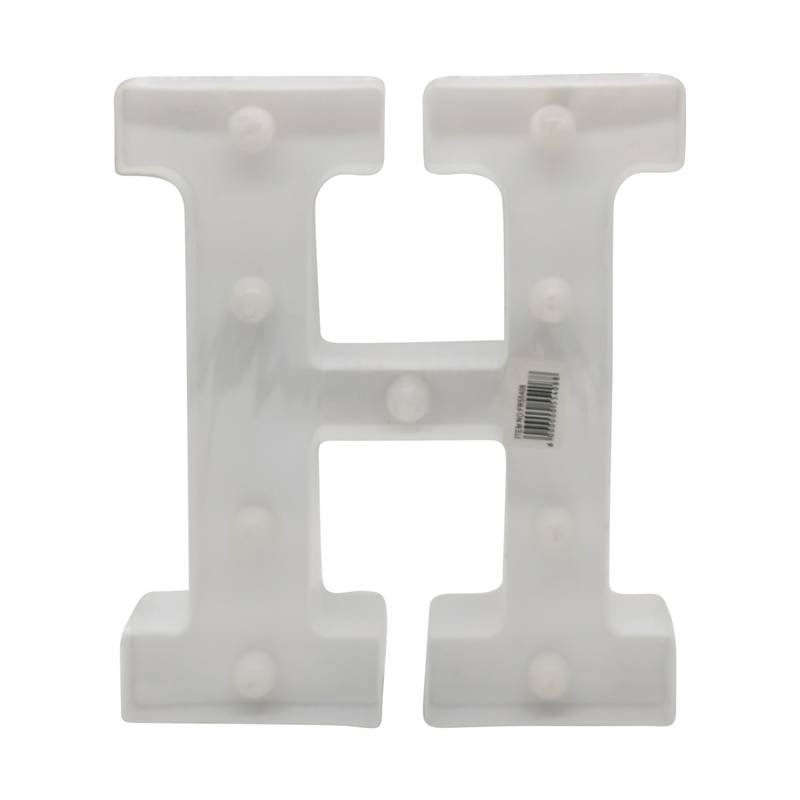 Lámpara led letra H 7 led, 2AA