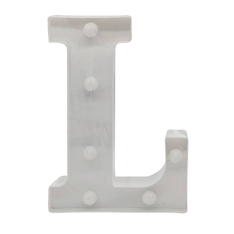 [HE1503L] Lámpara led letra L 7 led, 2AA