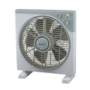 Ventilador Berlina 12" turbo, 3 velocidades 5 aspas de plástico, 50W, en caja