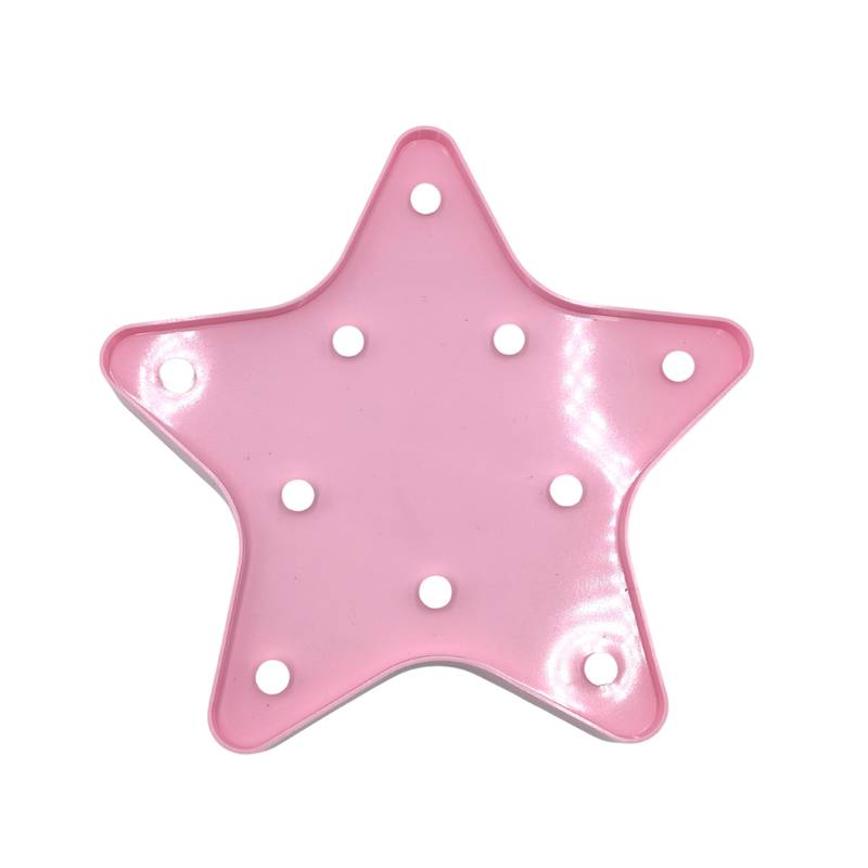 Lámpara LED, 2AA, estrella varios colores