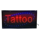 Cartel LED luminoso, TATTOO en caja