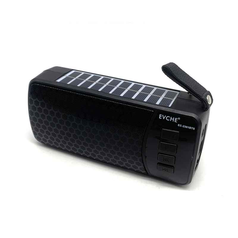 [HE1632] Parlante con radio FM recarga solar y USB, USB mini con bluetooth, en caja
