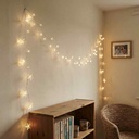 Luces led x40 estrellas, 8m luz blanca, 220v, en caja