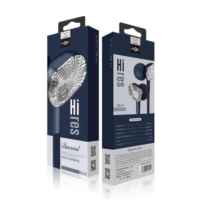 [HE1852] Auriculares con cable auxiliar 3.5mm, varios colores, KLGO en caja