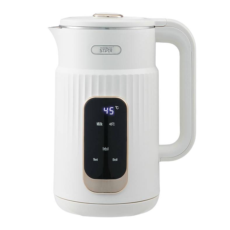 Jarra eléctrica, de acero inoxidable y plástico, digital, 1,7L, con control de temperatura, 1500W, en caja, WINNING STAR
