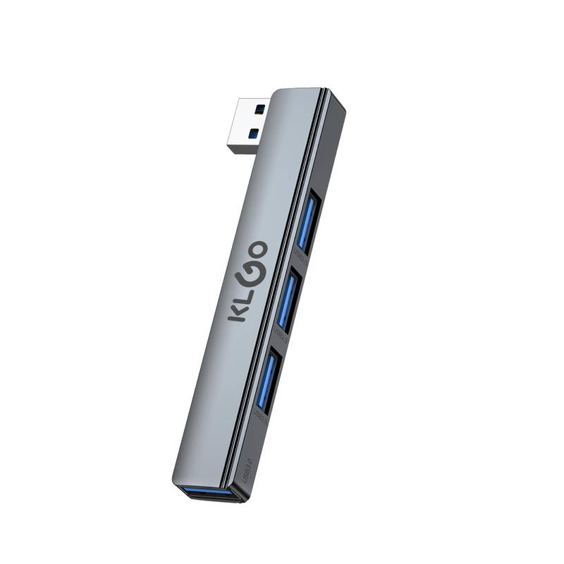 Adaptador multipuerto 4en1, USB a USB, KLGO, en caja