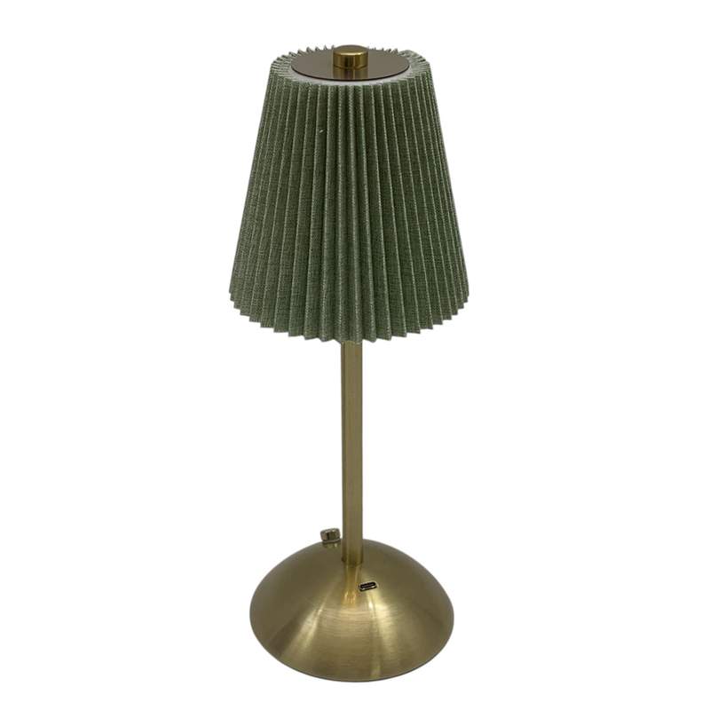 [HE1943] Lámpara portátil veladora base de metal, táctil USB, en caja varios colores