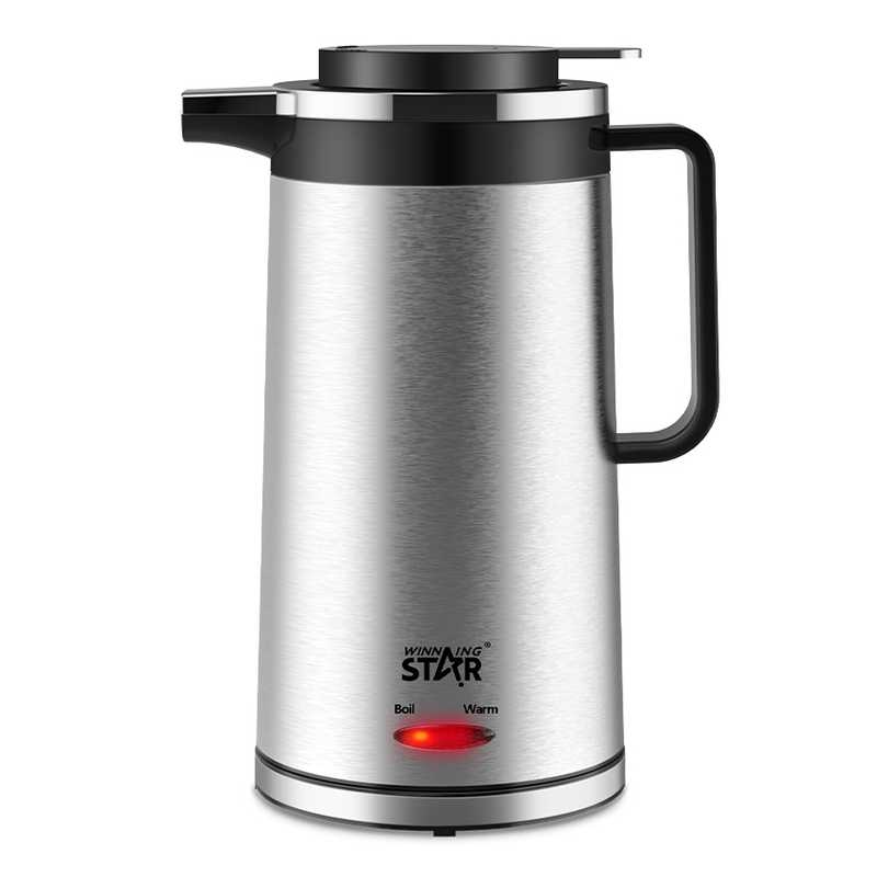 Jarra eléctrica de acero inoxidable, para mesa, mantiene el calor 1,5L, 1000w, en caja, WINNING STAR