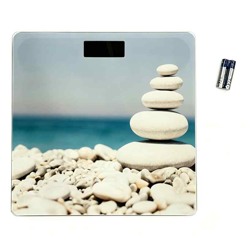 [HE2117] Balanza de baño, de vidrio, 2.5 a 160kg, varios diseños, en caja