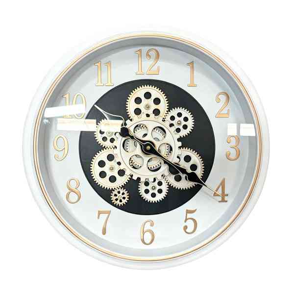 Reloj de pared, 45cm, con movimiento, 3AA, 2 colores, en caja